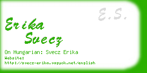 erika svecz business card